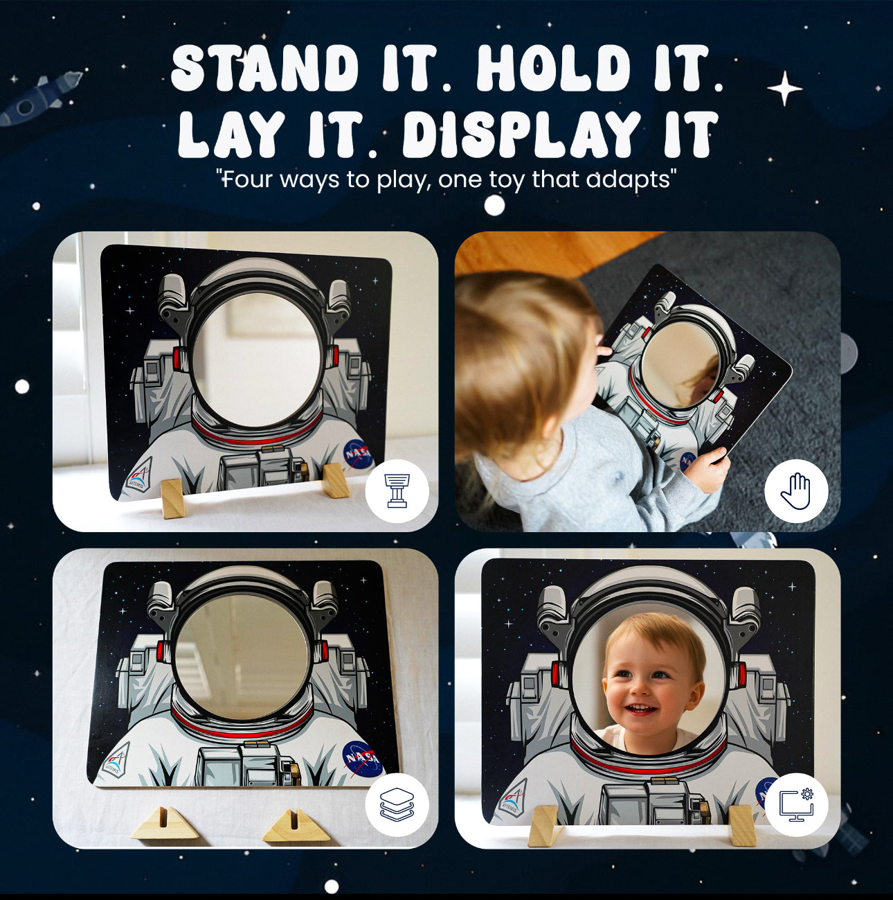 NASA Themed Astronaut Mirror Board.